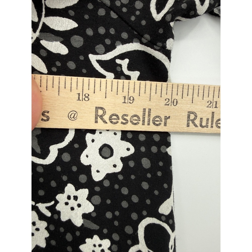 J Jill Dress Womens Small Black Floral Pima Cotton Modal Stretch Pockets - Picture 7 of 10